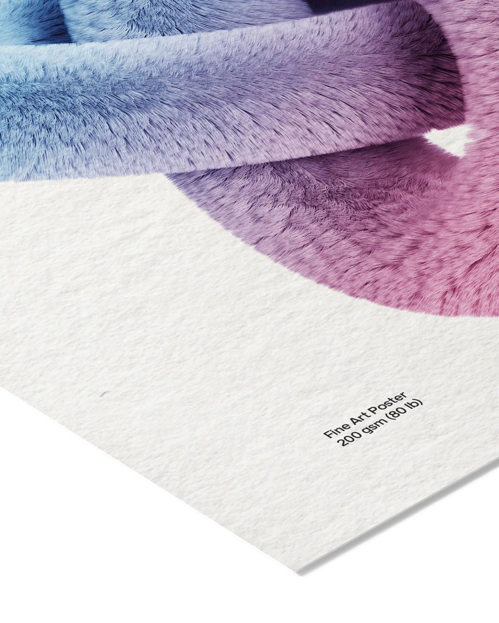 Close-up of the matte fine art paper with visible texture