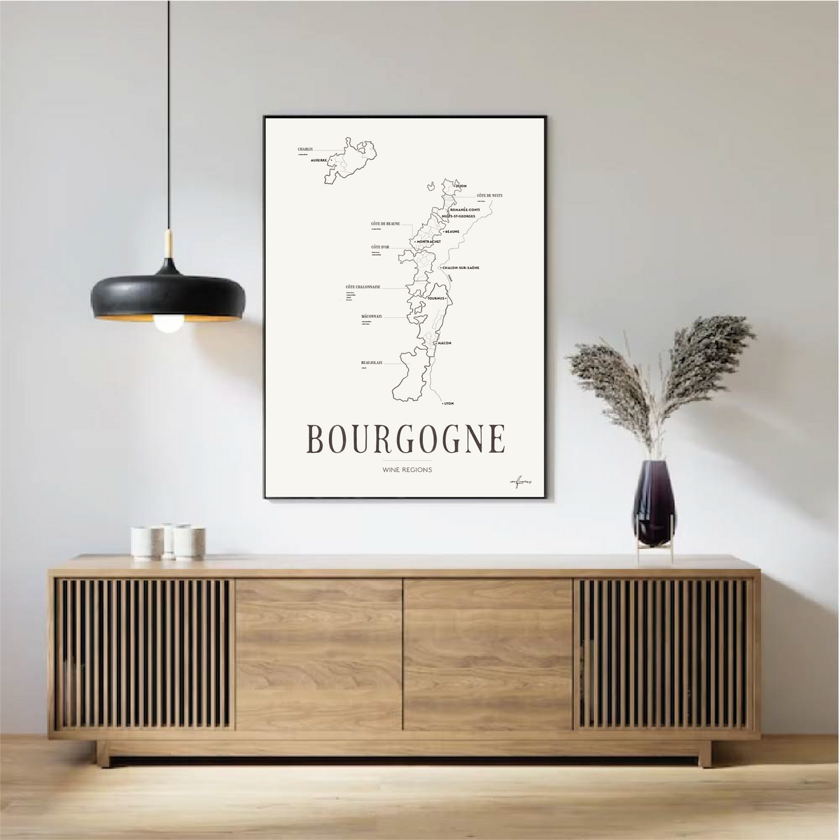 Bourgogne Wine Region Map