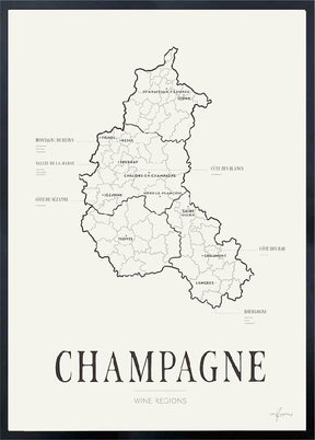 Champagne Wine Map