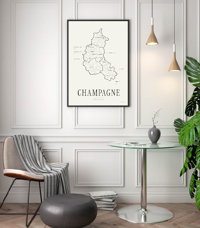 Champagne Wine Map