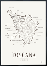 Tuscany Wine Region Map