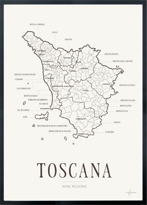 Tuscany Wine Region Map