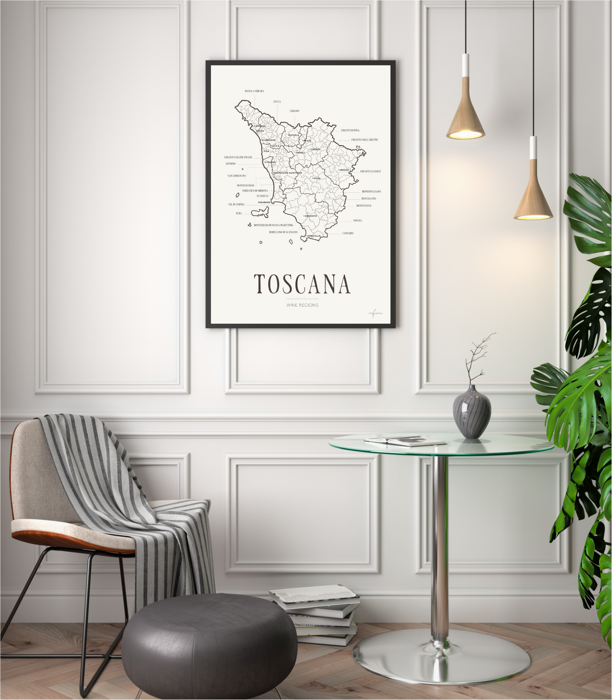 Tuscany Wine Region Map