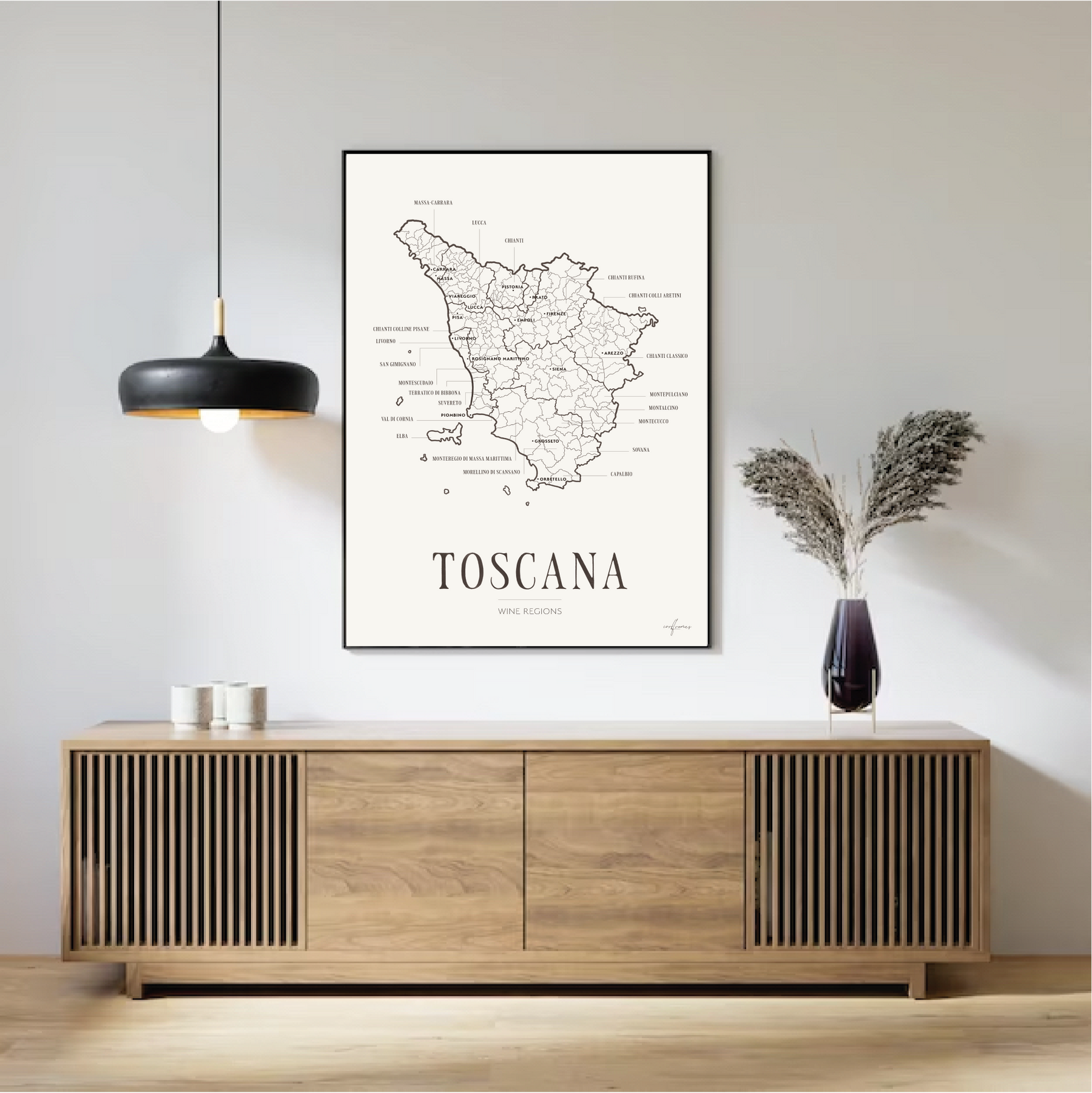 Tuscany Wine Region Map