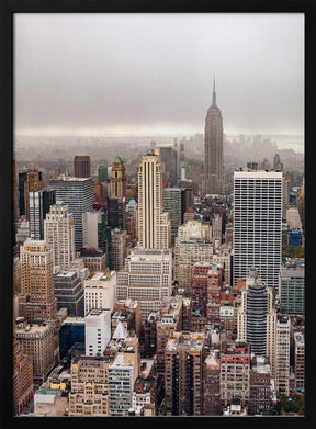 Foggy day in Manhattan Poster