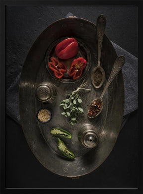 Fresh and dried spices Poster