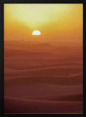 Sunset over Dunes Poster