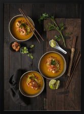 Vietnam food memories: Pumpkin soup with shrimps Poster