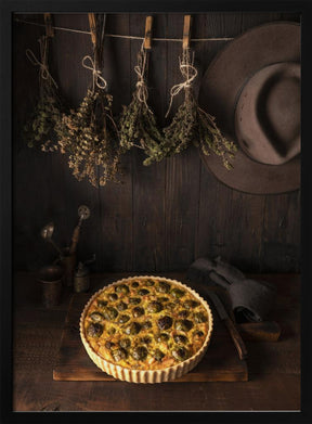 Dried herbs tart and an Akubra Poster