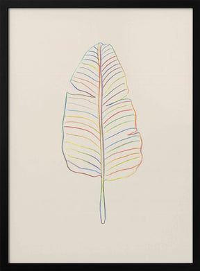 Banana Rainbow Leaf Poster