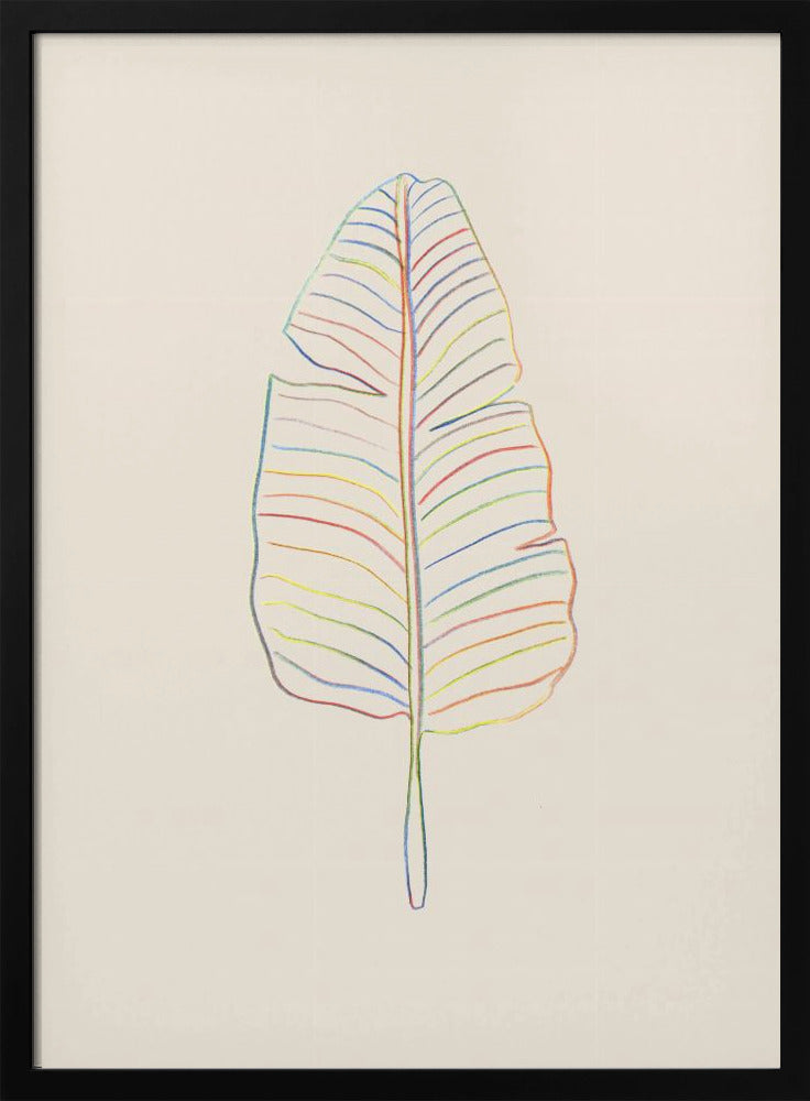 Banana Rainbow Leaf Poster