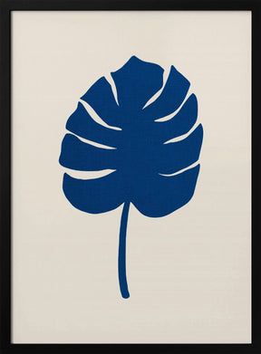 Monstera Canvas Blue Poster