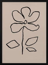 Oil Pastel Flower Black Poster