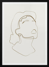 Abstract Face Line Art Poster