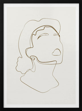 Abstract Face Line Art Poster