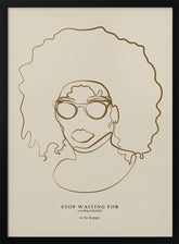 Woman face with glasses Poster