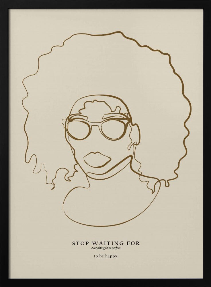 Woman face with glasses Poster