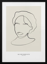 Modern female line art Poster