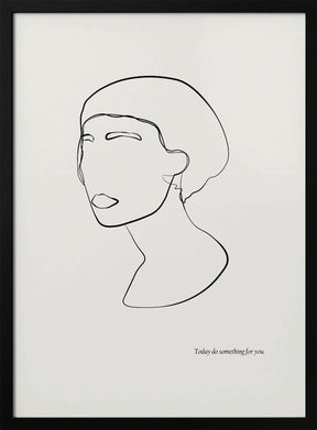 Abstract female portrait Poster