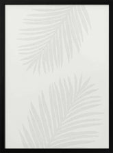 PALM LEAF 13 GRAY PATTERN Poster