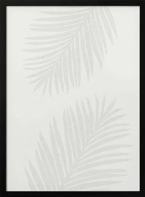 PALM LEAF 13 GRAY PATTERN Poster