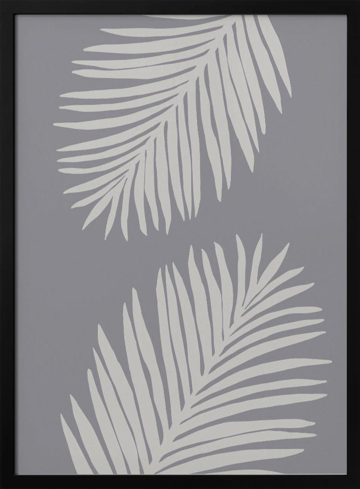 PALM LEAF 03 MEDIUM GRAY Poster