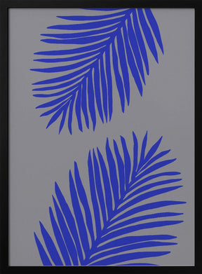 PALM LEAF 02 SOFT GRAY Poster