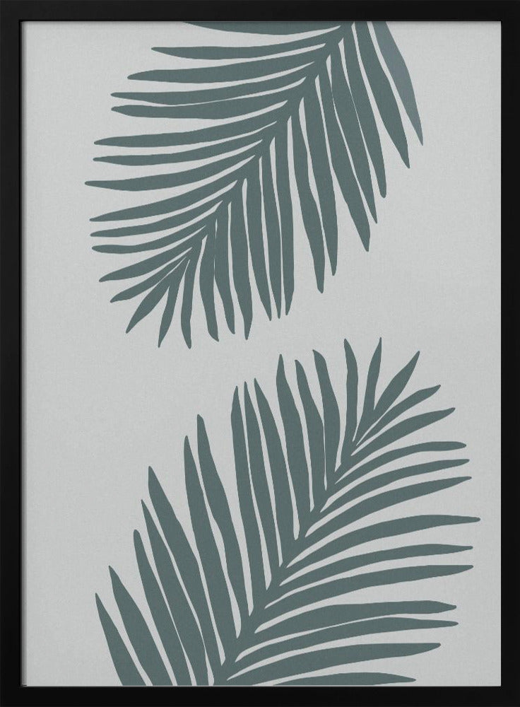 Palm Leaf Gray with tint of green 02Palm Leaf Color Matched 02 Poster