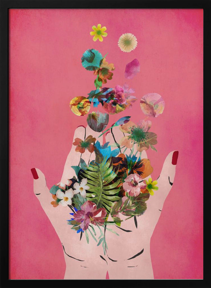 Frida`s Hand`s (Pink Version) Poster
