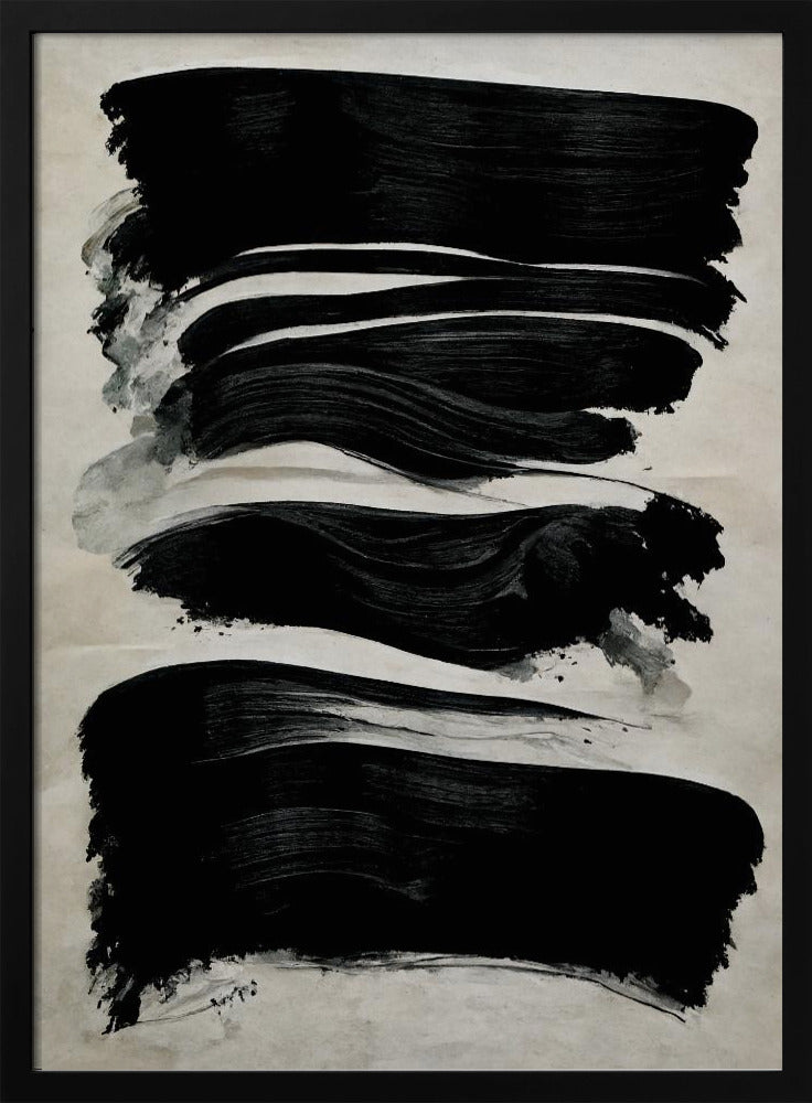 Black Strokes Poster