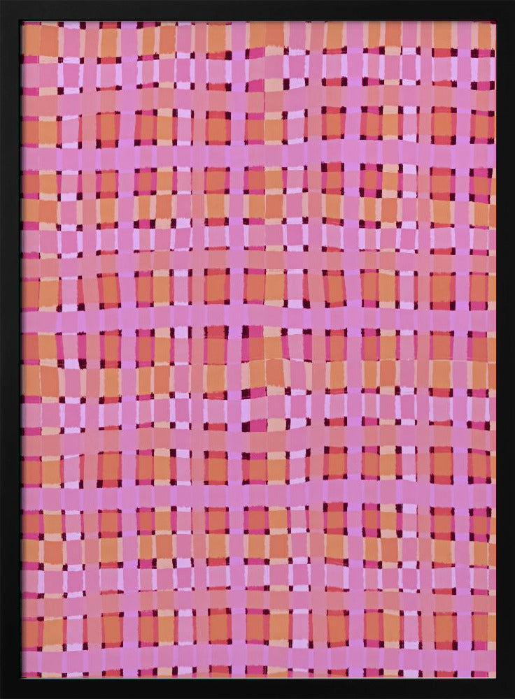 Pink Plaid Poster