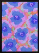 Purple Flowers Pattern Poster