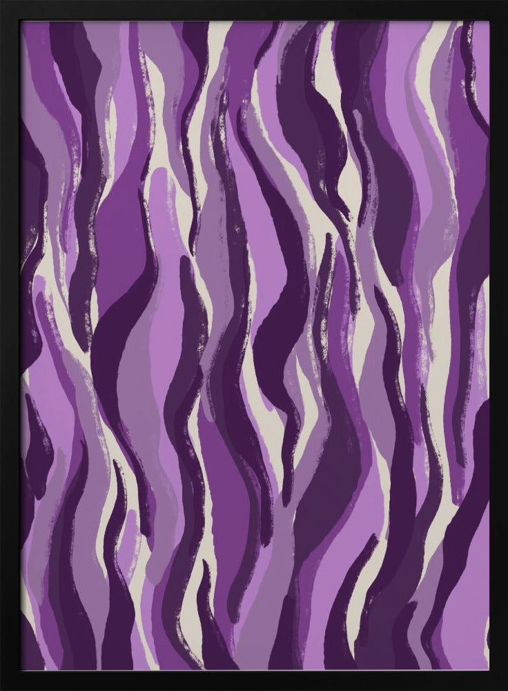 Purple Tiger Pattern Poster