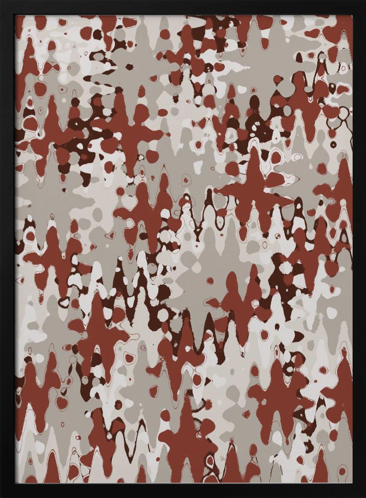 Liquid Beige Brown Pattern Poster