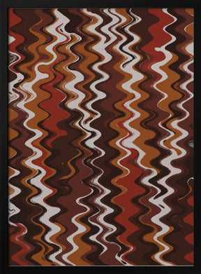 Earthy Color Zig Zag Pattern Poster