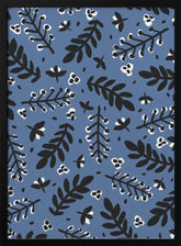 Branches And Berries (Blue) Poster