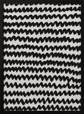 Simple Black ZigZag Pattern Poster