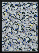 Blue Ice Flowers Pattern Poster