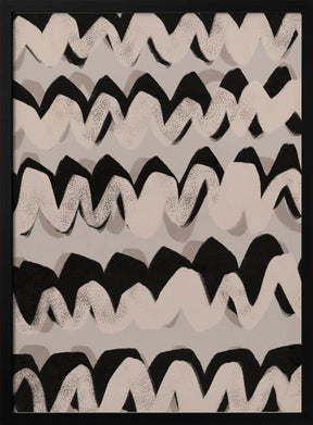 Sprayed Beige Waves Pattern Poster