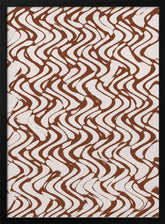 Beige Wavey Zig Zag Pattern Poster