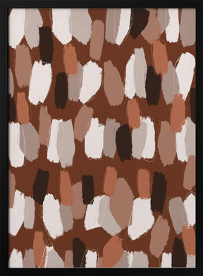 Pastel Earthy Strokes Pattern Poster