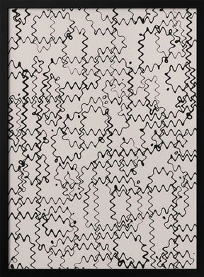 Shaky Thin Lines Pattern Poster