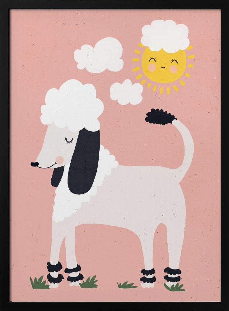 Happy Poodle Poster