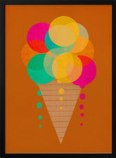 Neon Ice Cream Poster