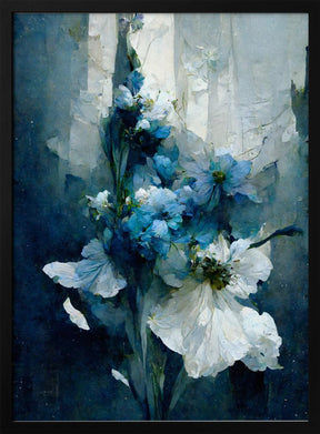 Blue Flower Bouquet Poster