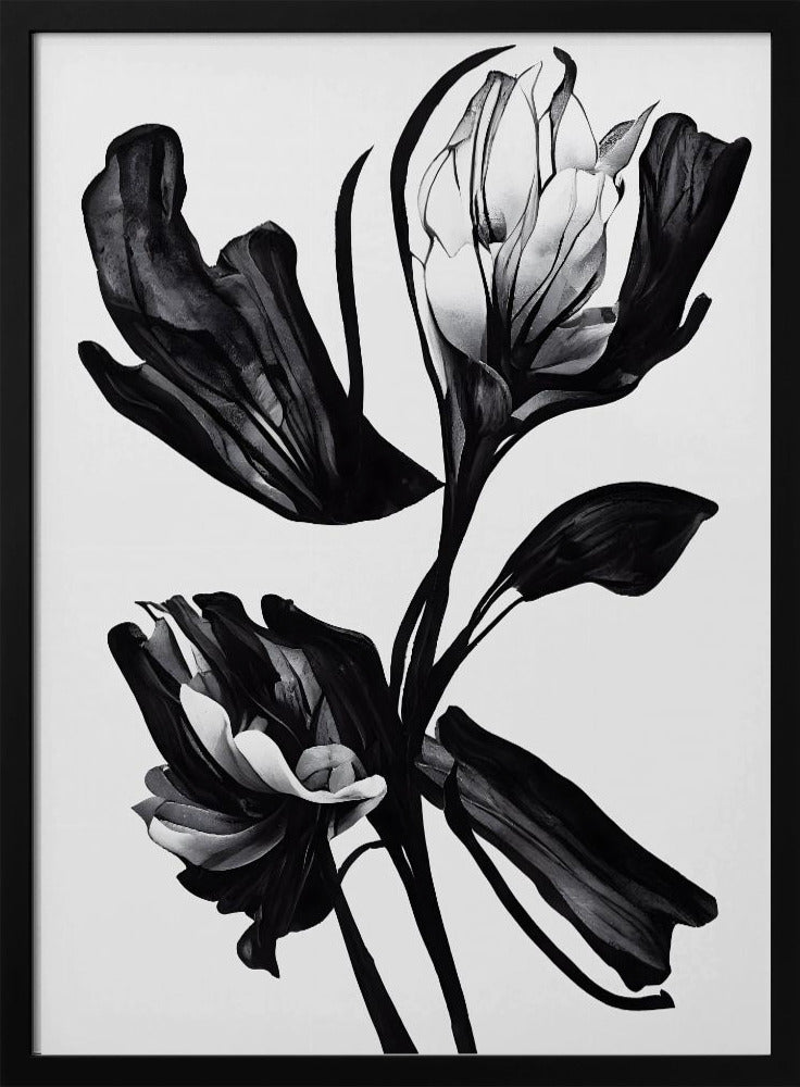 Black Flower Poster