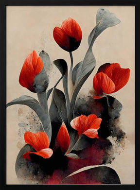 Red Tulips Poster