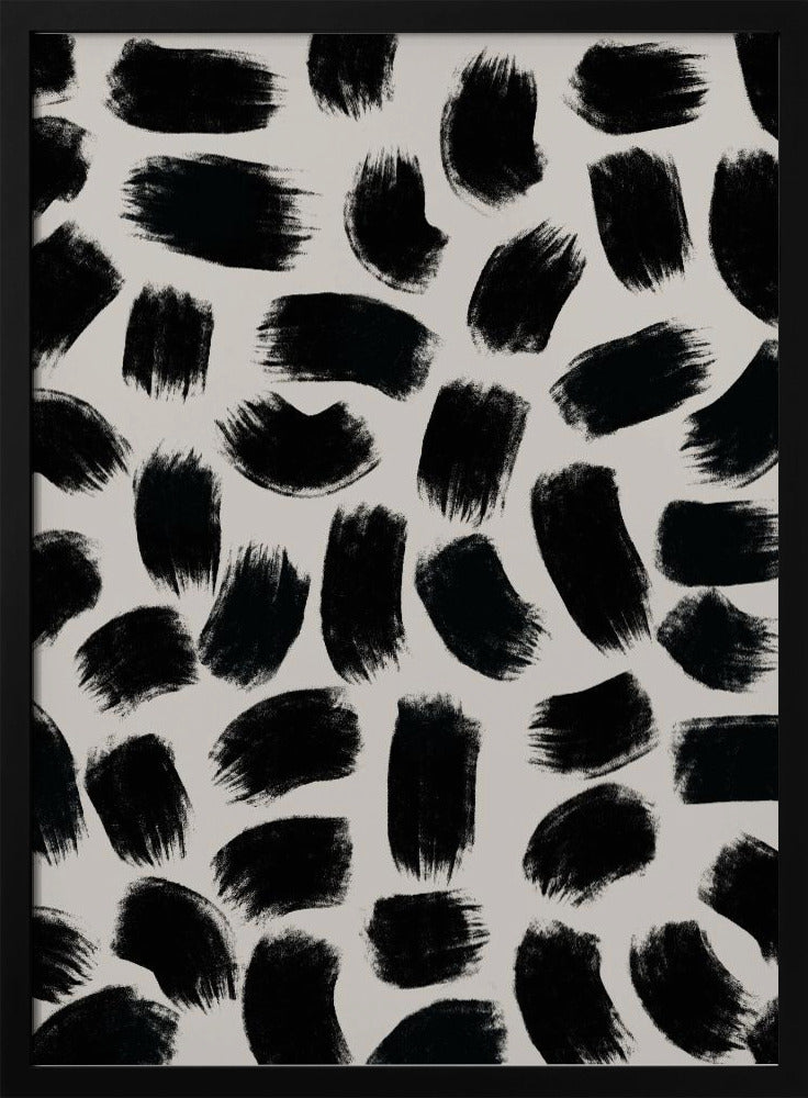 Black Brush Strokes Poster