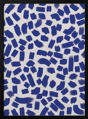 Blue Strokes Pattern Poster