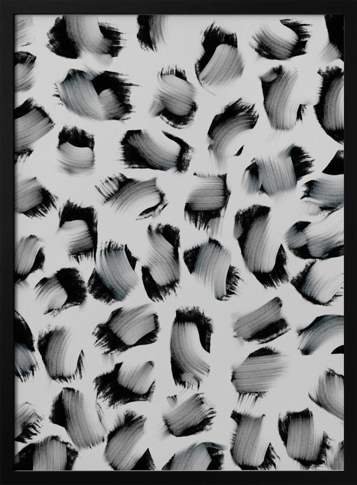 Black and White Strokes Poster